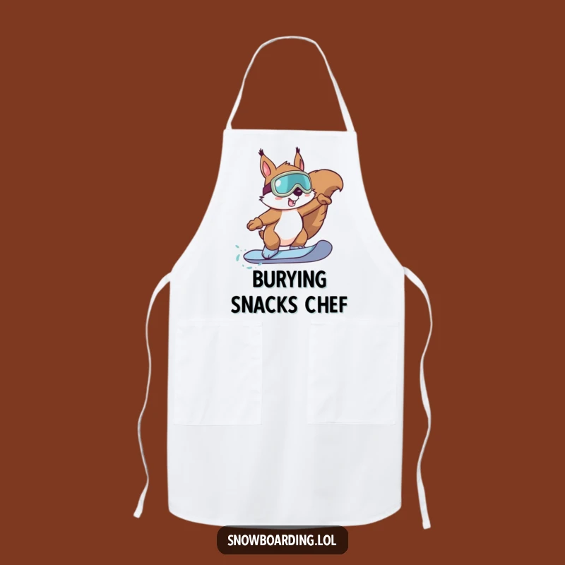 Funny Squirrel Snowboard Apron: Cook Up a Storm with Extreme Style