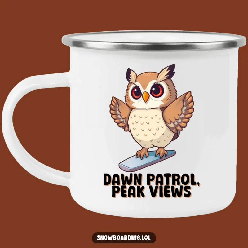 Funny Owl Camping Mug - Embrace Winter Adventures with Humor