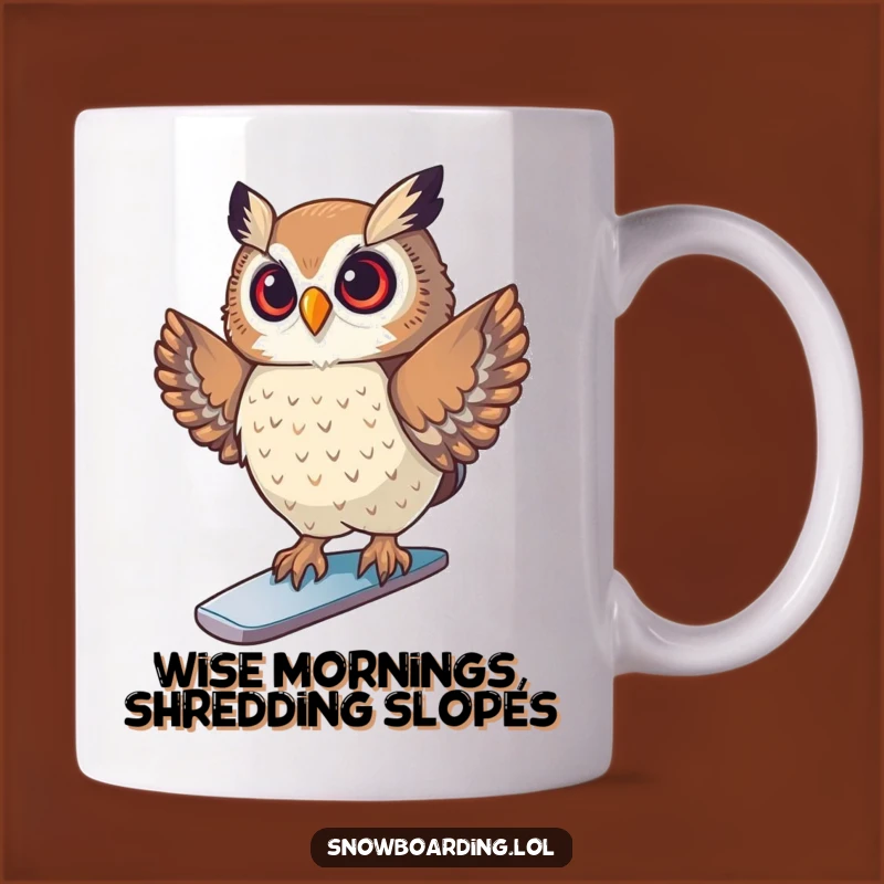 Funny Owl Snowboarder Mug - Cool and Witty Winter Sports Gift