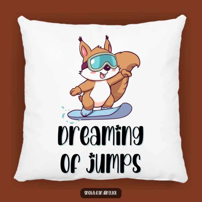 Funny Squirrel Snowboard Pillow: Cozy Comfort with Extreme Flair