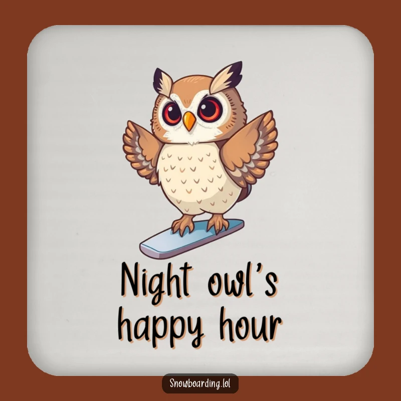 Funny Owl Coaster Set - Protect Surfaces with Winter Humor