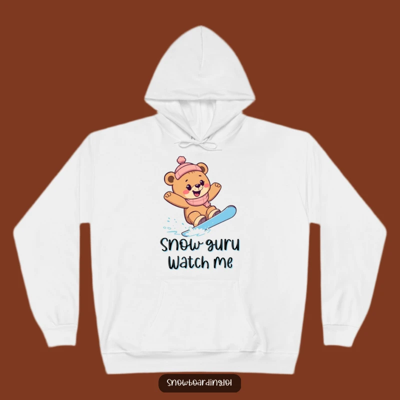 Funny Snowboard Bear Cub Hoodie: Cozy Winter Gear for Giggling Snowboarders