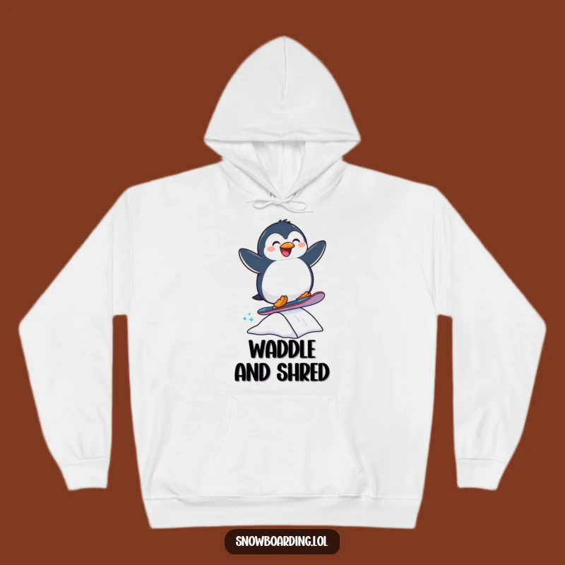 Cozy Funny Penguin Hoodie: Warm Snowboard Style Graphic Gift