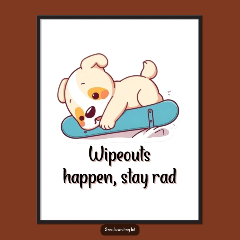 Free Printable Puppy Snowboard Art - Hilarious Downloadable Decor for Dog Lovers!