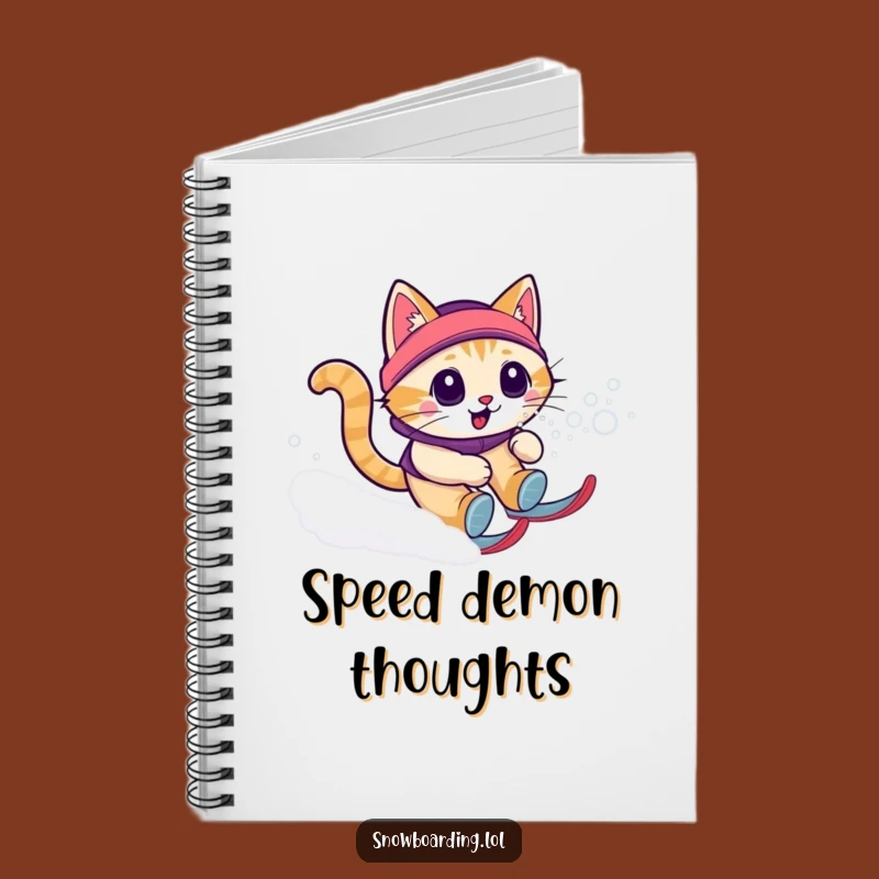 Funny Cat Snow Zoomie Notebook - Hilarious Journal for Your Wildest Meowsings