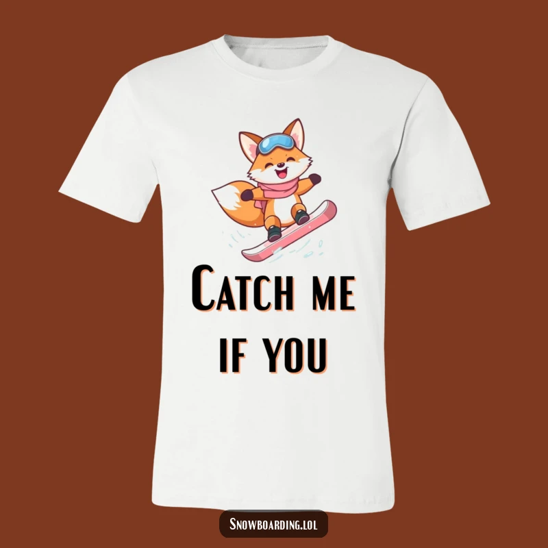 Funny Fox Snowboarder T-Shirt: Extreme Tricks for a Cool Gift