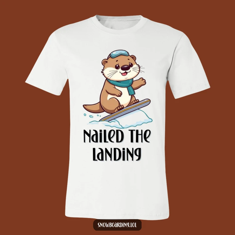 Funny Otter Snowboarder T-Shirt: Proud Jump Master, Ultimate Funny Gift!
